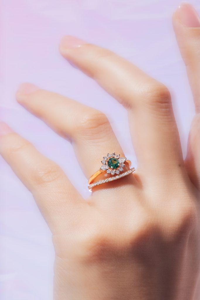 Bague Colombre tourmaline verte