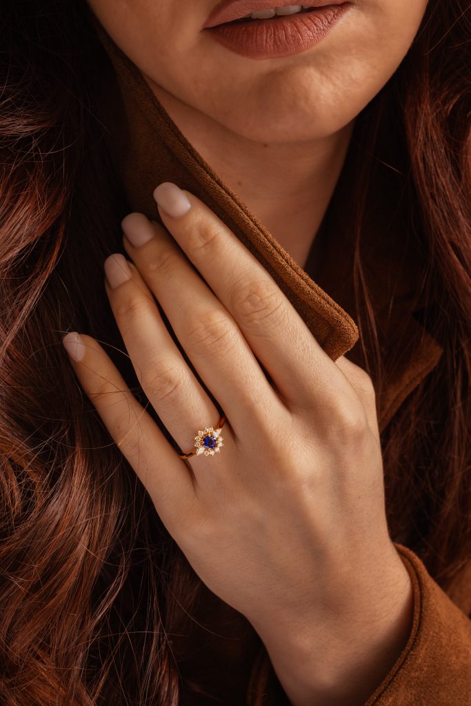 Bague Colombe Saphir bleu - Joaillier Toulouse
