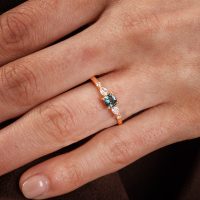 Bague Pégase Saphir vert - Joaillier Toulouse