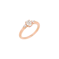 Bague Apolline Classique Diamant Or rose vue 2
