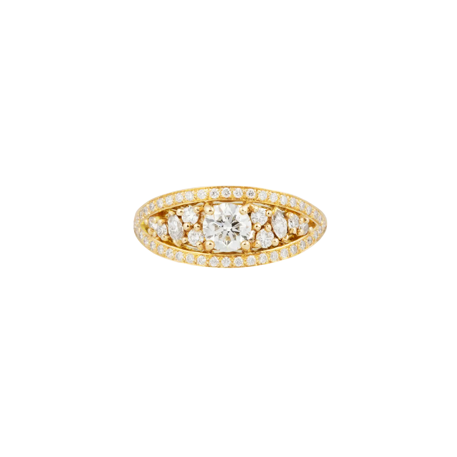 Bague Capucine Classique Diamant Or jaune vue 1