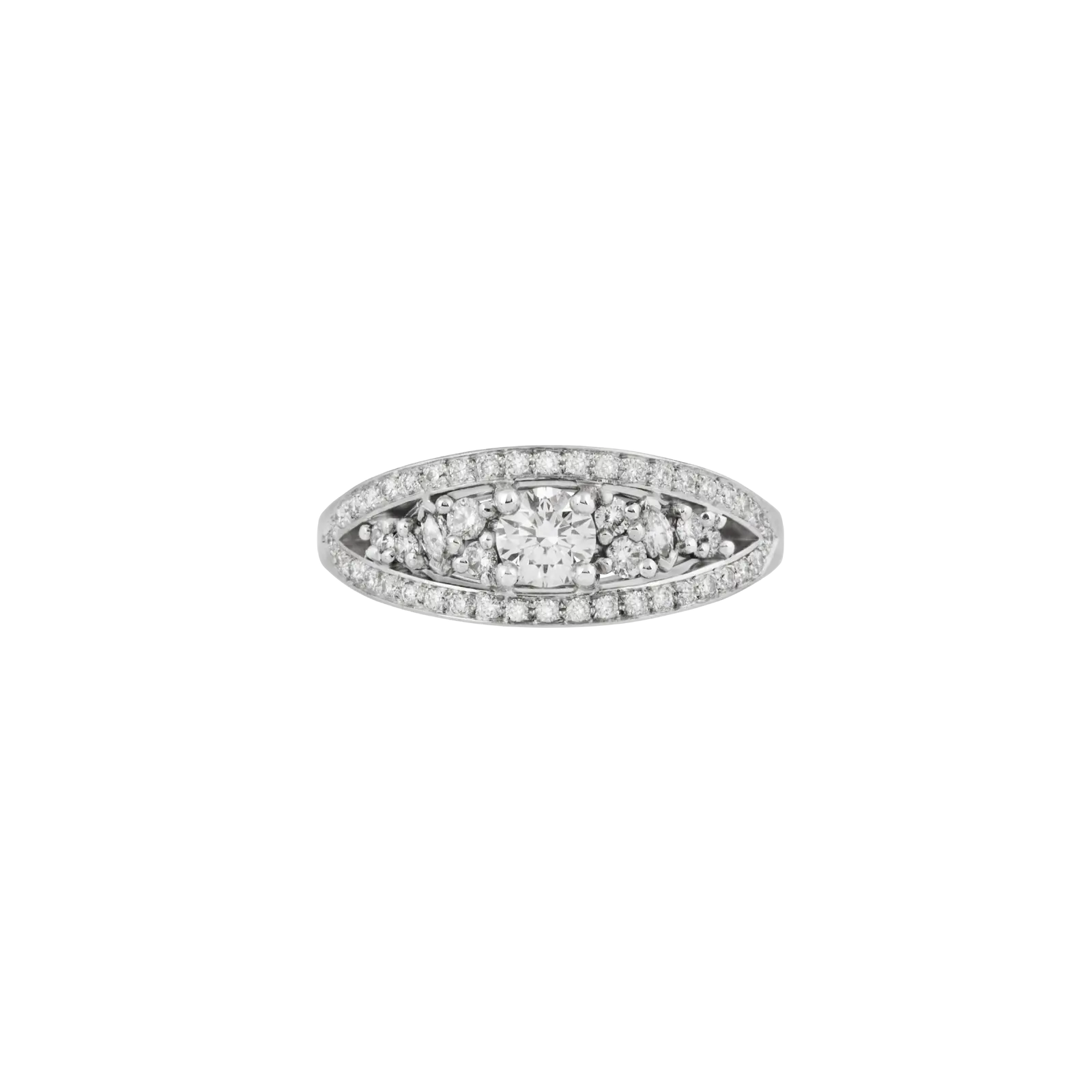 Bague Capucine Fine Diamant Or blanc vue 1