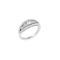 Bague Capucine Fine Diamant Or blanc vue 2