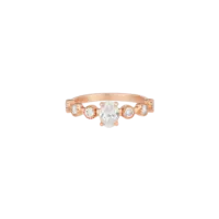 Bague Charlotte Classique Diamant Or rose vue 1