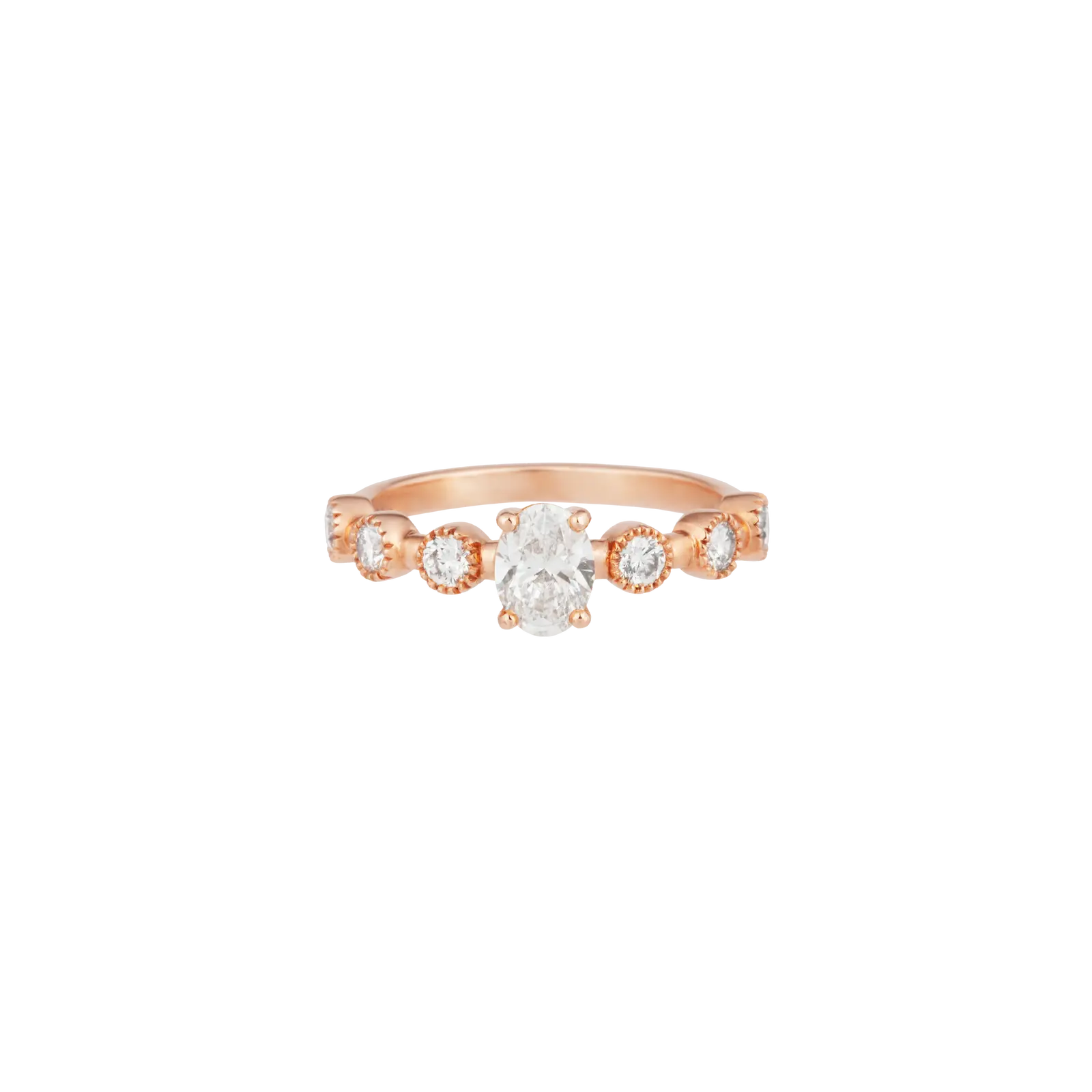 Bague Charlotte Classique Diamant Or rose vue 1