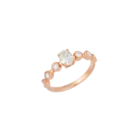 Bague Charlotte Classique Diamant Or rose vue 2