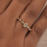 Bague Charlotte Fine - vue 3 portée