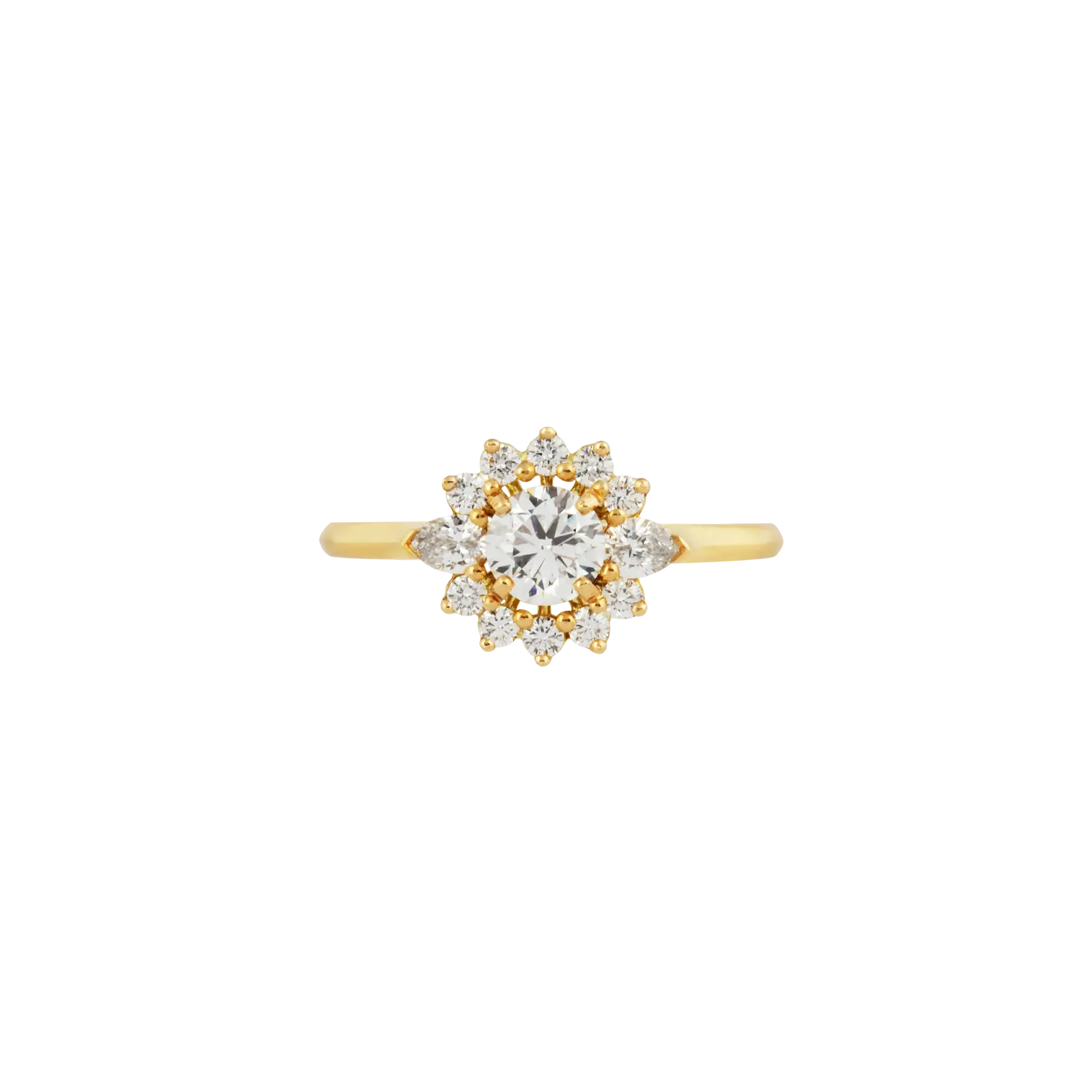 Bague Colombe Classique Diamant Or jaune vue 1