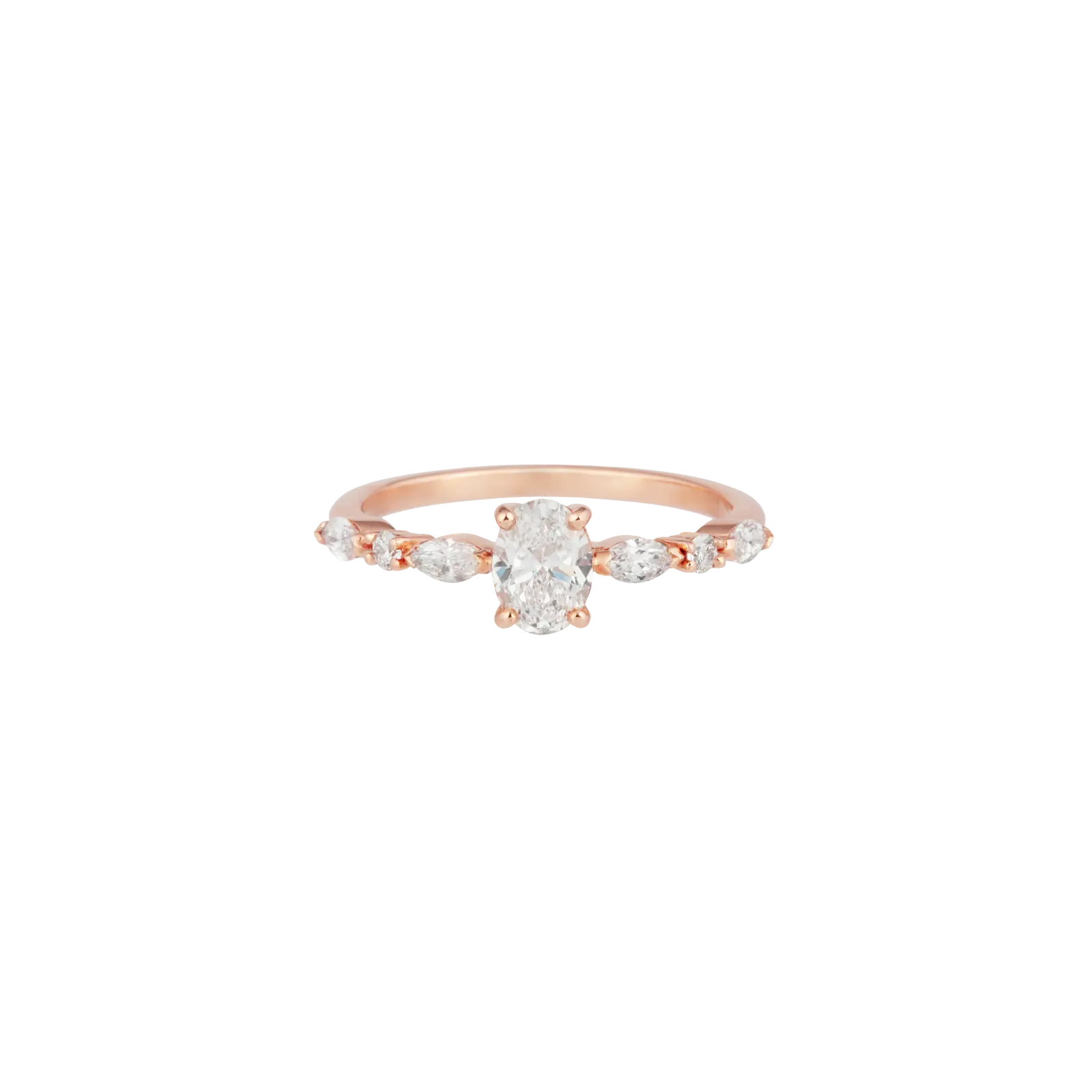 Bague Eléonore Classique Diamant Or rose vue 1