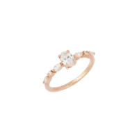 Bague Eléonore Classique Diamant Or rose vue 2