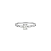 Bague Eléonore Fine Diamant Or blanc vue 1