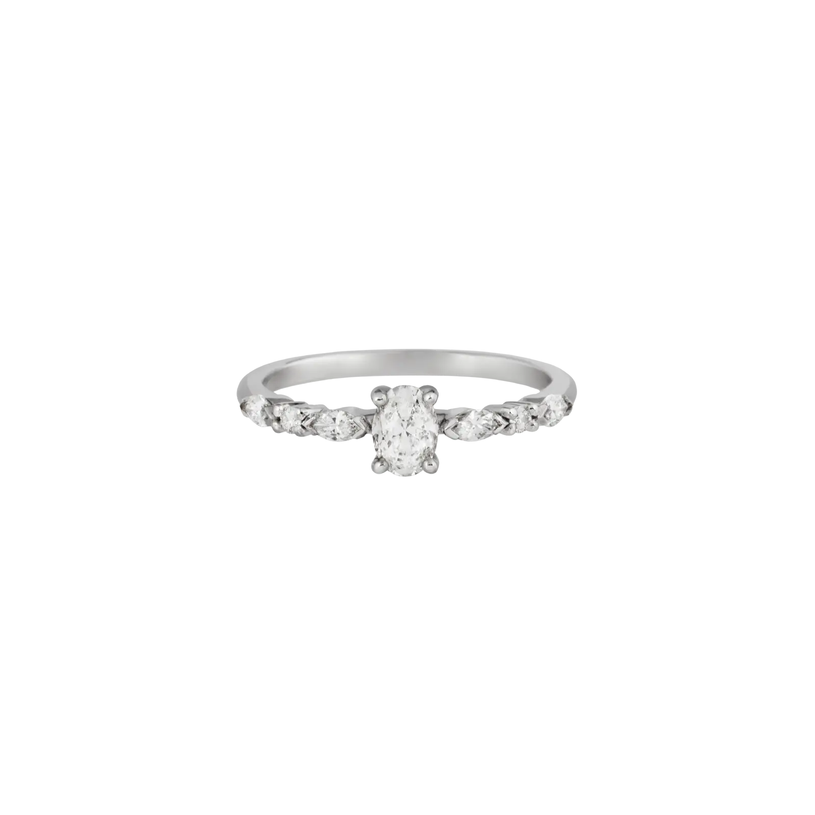 Bague Eléonore Fine Diamant Or blanc vue 1