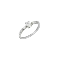 Bague Eléonore Fine Diamant Or blanc vue 2