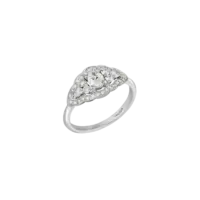 Bague Inès Fine Diamant Or blanc vue 2
