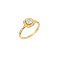 Bague Jeanne Classique Diamant Or jaune vue 2