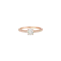 Bague Louise Classique Diamant Or rose vue 1