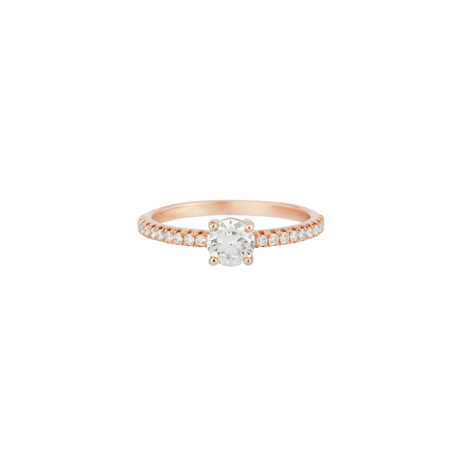 Bague Louise Classique Diamant Or rose vue 1