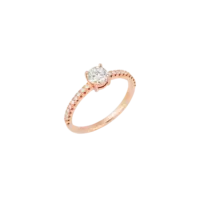 Bague Louise Classique Diamant Or rose vue 2