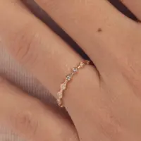 Bague Ondulation - vue 2 portée