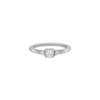 Bague Pégase Fine Diamant Or blanc vue 1