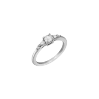 Bague Pégase Fine Diamant Or blanc vue 2