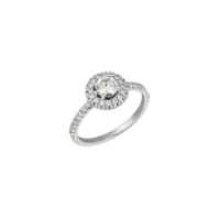 Bague Victoria Classique Diamant Or blanc vue 2