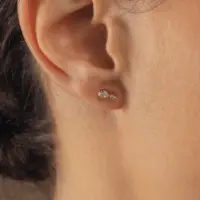 Boucles d'Oreilles Arabesque - vue 2 portée