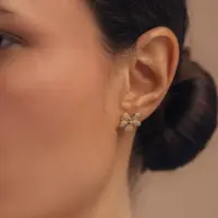 Boucles d'Oreilles Egérie - vue 1 portée